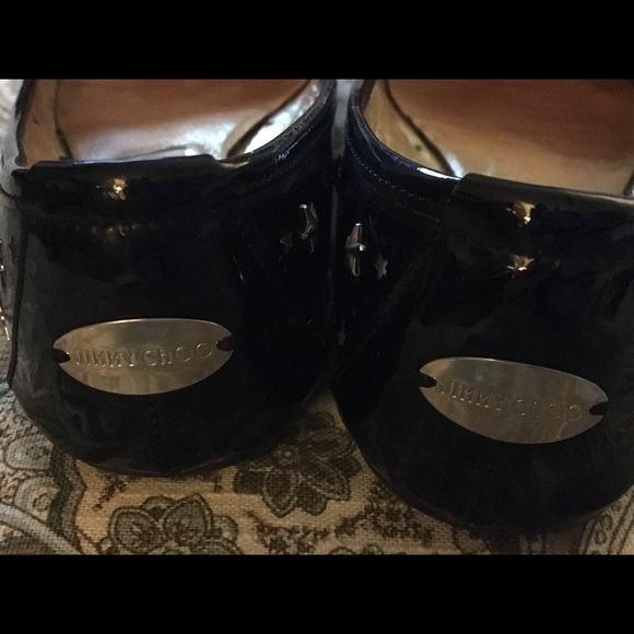 Jimmy Choo Star cut-out studded patent ballet - Picture 3 of 6